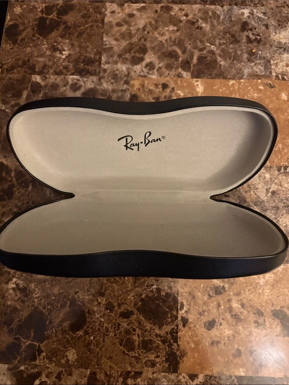 Ray-Ban Black Hard Sunglasses Case with Embossed Logo